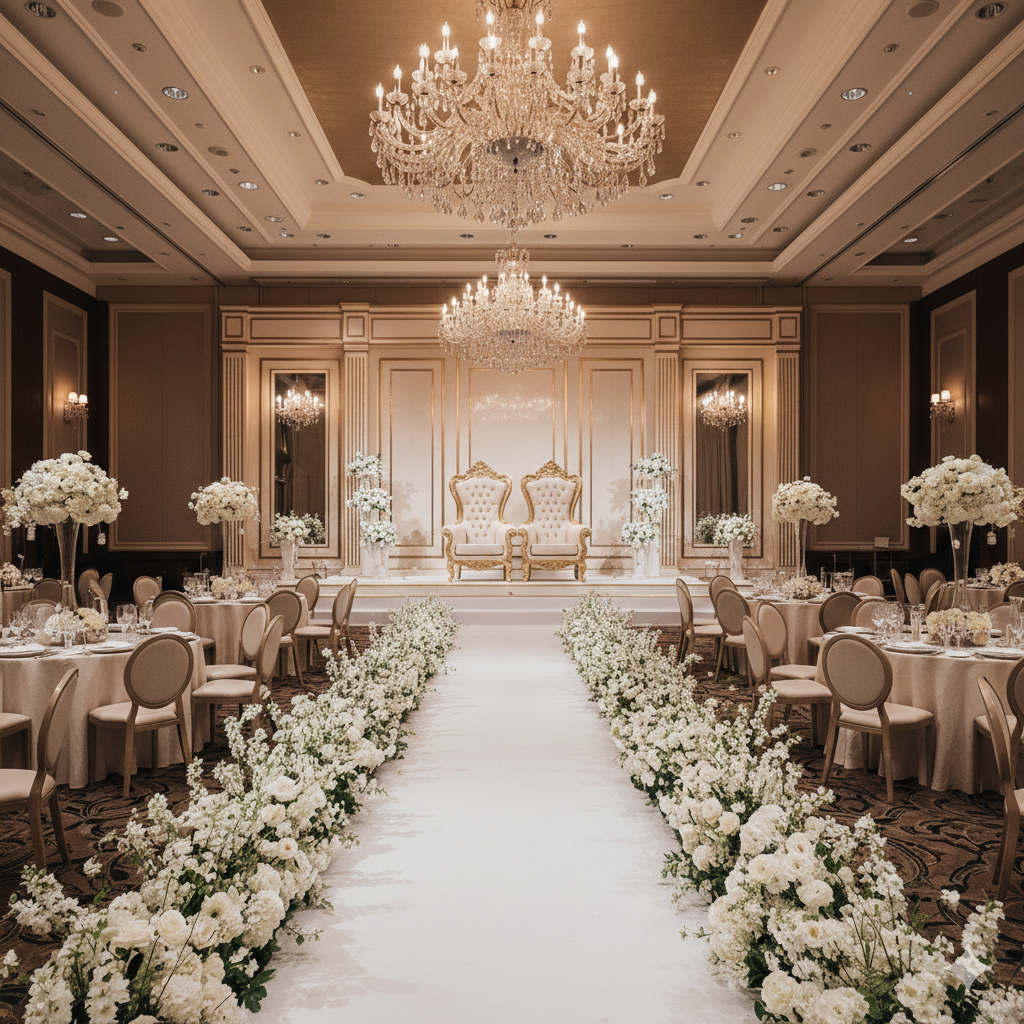 Pelaminan Modern mewah dekorasi